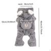 Dog Hoodie Clothes Cute Bear Sweater Coat Costume Plush Soft Pet S