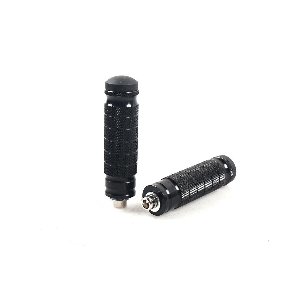 2pcs Black Aluminum Universal Motorcycle Rearset Footrests Foot Rest Pegs Rear Seat Pedal Foot Rests Motorbike Rear Footpegs