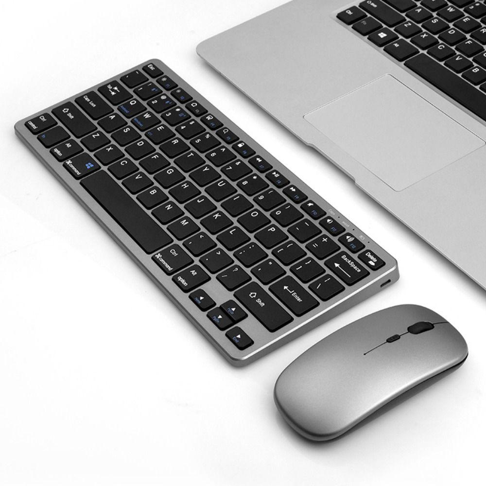 2.4G Wireless Keyboard Mouse Set 2 Modes Bluetooth 5.0 Keyboard Mouse Combo Ultra-thin Bluetooth Keyboard PC Accessories
