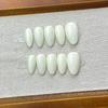 Handmade Press On Nails Glossy Solid Cream White Phototherapy Fake Nail Patch Artificial Nail Reusable
