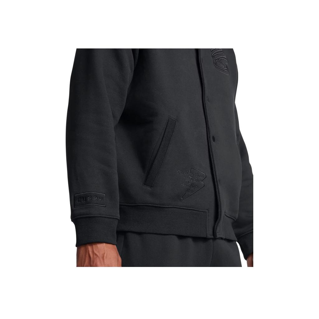 Under Armour Curry Comfortable Warm Hooded Long Sleeve Jacket Men Jackets Black 1387114-001