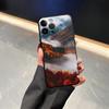 Black Soft Phone Cover Case for iPhone 13 12 11 17 Pro Max 17Air 7 8 XR 15 16 14 Plus XS Max Mountain View Pattern