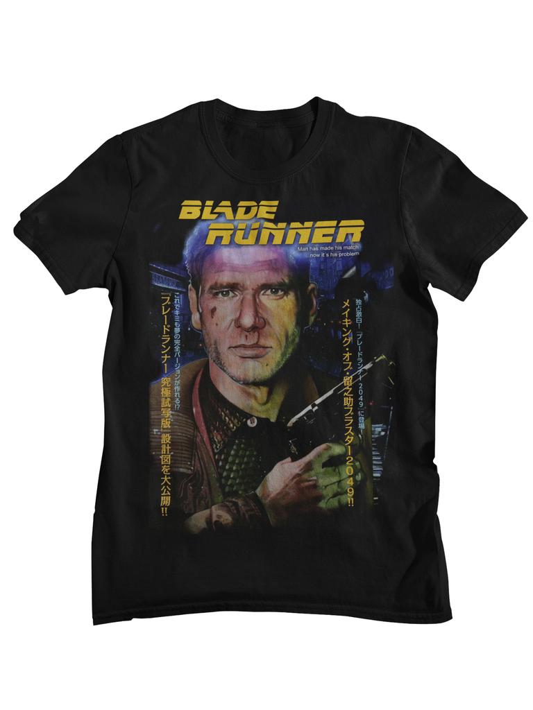 Blade Runner Retro SciFi Movie Collage Graphic TShirt Unisex Women Casual Cotton Streetwear Tops