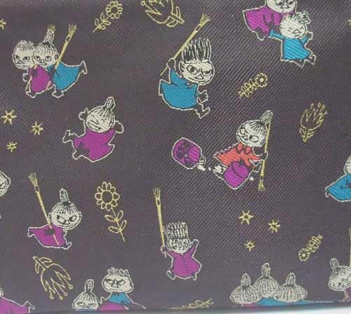 Watanabe Moomin Jacquard Wallet Shoulder Bag, Doodle, Brown