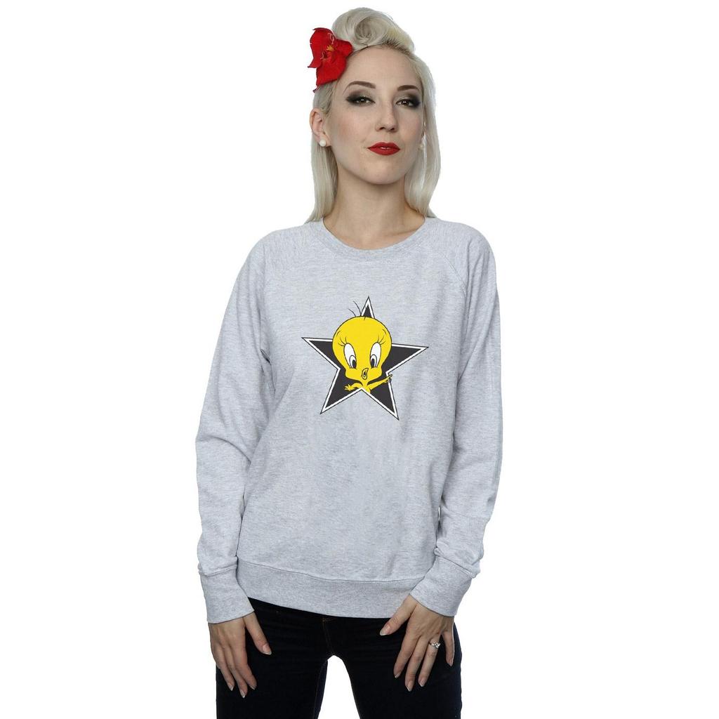 Looney Tunes Damen Tweety Pie Stern Sweatshirt