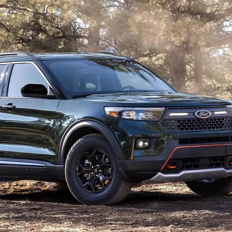 For US Ford Explorer   -2025 ABS Rearview Side Mirror Cover Wing Cap Exterior Door Housing Trim Adhesive Sticker