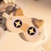 Soft Breathable Fabric Eye Mask Breathable Light Blocking Eye Cover Cat Ear Eye Mask  Noon Break