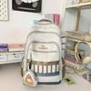 School bag high school girls school bag new nylon university computer backpack junior high school student travel college wind backpack