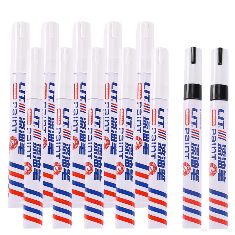 1/8/12Pcs Colored Permanent Paint Pen Colorful Tire White Markers Rubber Car Tyre Tread Markers Pens Waterproof for Metal Rocks