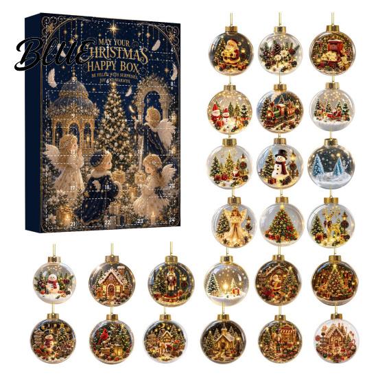 Educational Holiday Countdown for Family Day Box Calendar 24 Christmas Advent with Gift 2D Acrylic