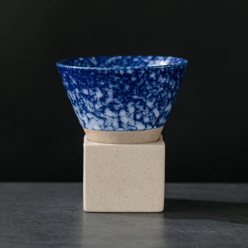 Retro Ceramic Coffee Mug Creative Pottery CoffeeTea Cup Japanese Latte Pull Flower Porcelain Home Art Decorative Cups