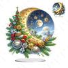 5D DIY Diamond Painting Ornament Christmas Snowman Xmas Tree Diamond Embroidery Christmas Decoration Mosaic Diamond Art Kit