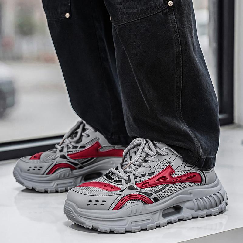 Chunky Sneakers Four Seasons New Breathable Light Soft Sole Anti Slip Outdoor Walking Shoes Fashion Cusual Running Sports Shoes