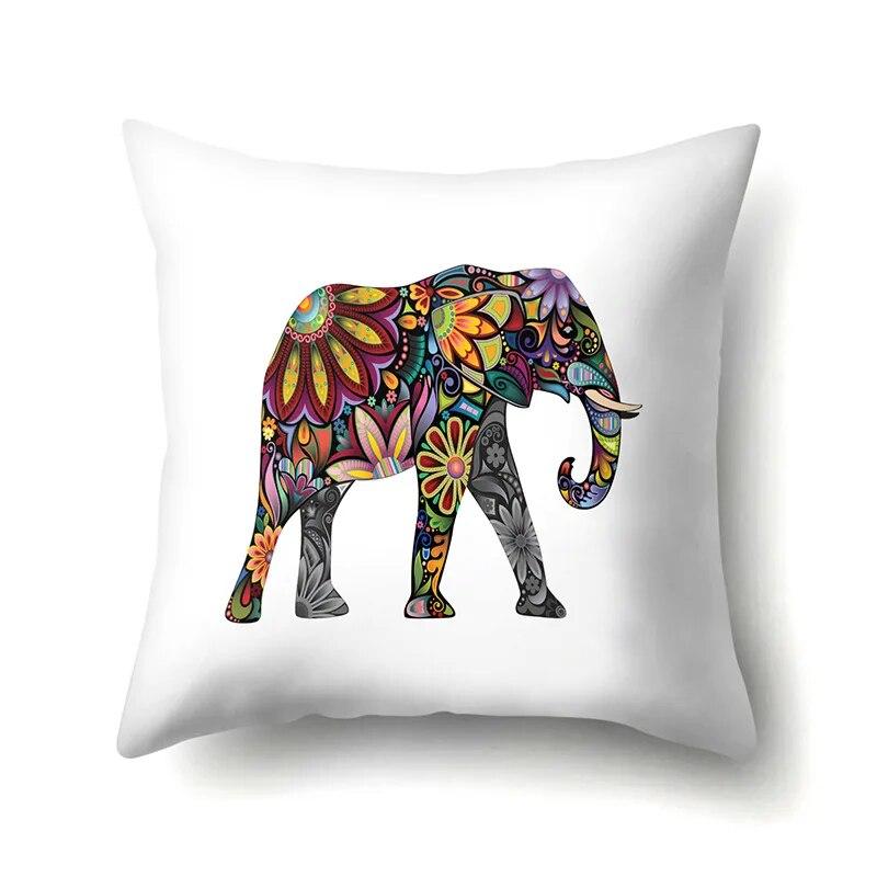 Geometric Pillowcase Cartoon Pattern  Lumbar Pillow Sofa   Cushion