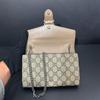 [Pre-Owned] Dionysus Tiger Head Buckle Logo Beige Lining GG High-Quality Synthetic Canvas WOC Wallet Crossbody Shoulder Bag - Very Good #T38YMO