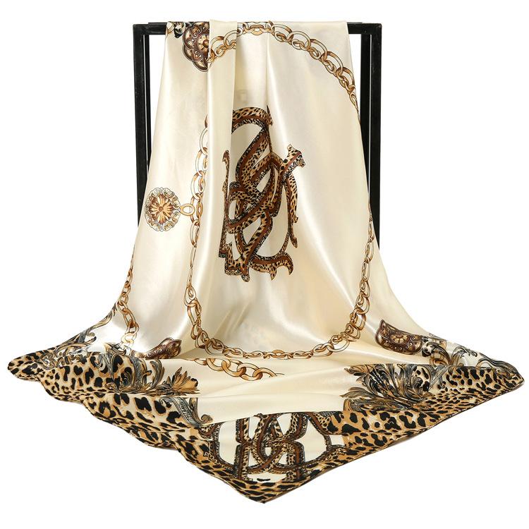 

Атласный шарф в китайском стиле 90 см, большой квадратный шарф, простая имитация шелкового шарфа, шарф-шаль, маленький шарф 90*90