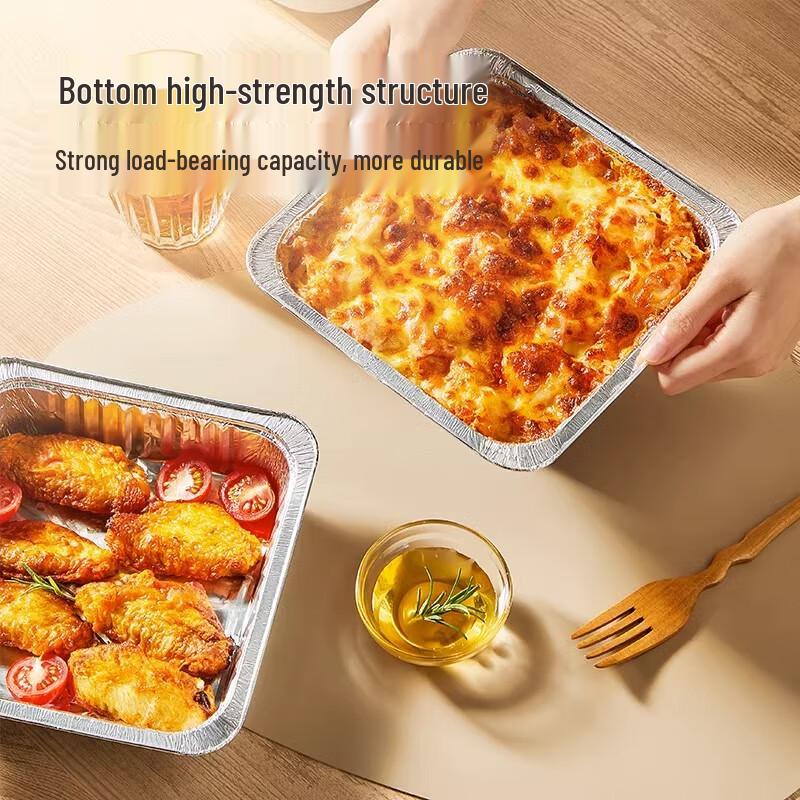Disposable Square Aluminium Foil Pans for Air Fryer & Oven