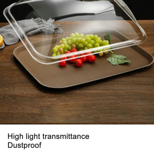 Urhomy Dustproof Food Cover, Transparent Acrylic, Repels Dust and Insects, Maintains Freshness, Rectangular Food and Snack Display Cover, Easy Storage