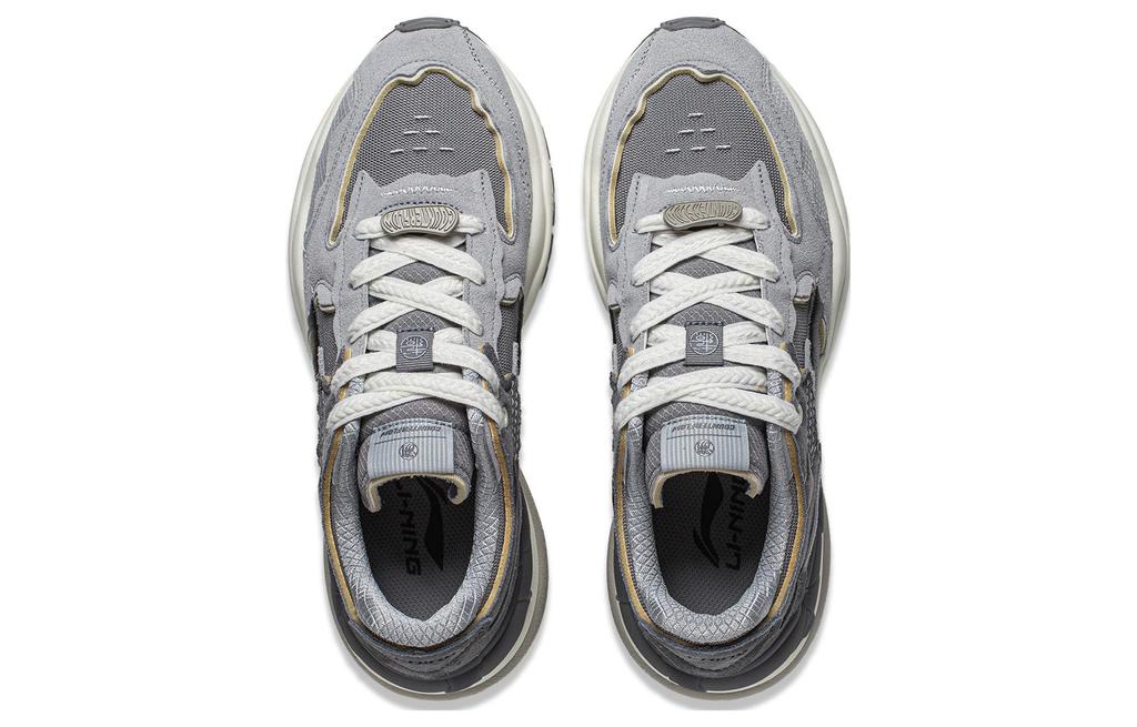 Li Ning Origin 2 Origin 2 Slip Resistant Abrasion Resistant Low top Casual Shoes Men's Brick Gray AGCT323-1