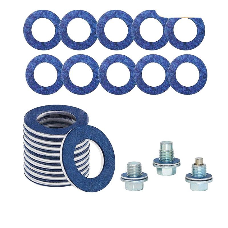 10Pcs Oil Drain Plug Gaskets For Camry Corolla Auto Parts Oil Drain Plug Gaskets Seal Washer Oil Pan Ring