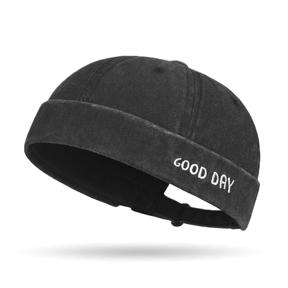 

Washed Denim Beanie Street Hat Cotton Skullcap Fashion Brimless Docker Cap for Men Women