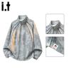 CHOCOOLATEit Men's Tie-Dye Half-Zip Stand Collar Sweatshirt