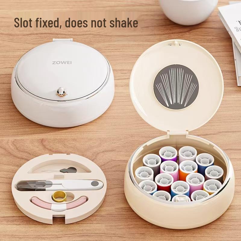 Portable High-Quality Sewing Kit with Magnetic Needle Box and Multifunctional Thread Tools