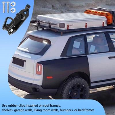 Roof Basket Mounting Brackets Car Roof Rack Clamp 62 Lbs Carrying Capacity Roof Rack Clamps FFor Axe Shovel Boats Zinc Alloy