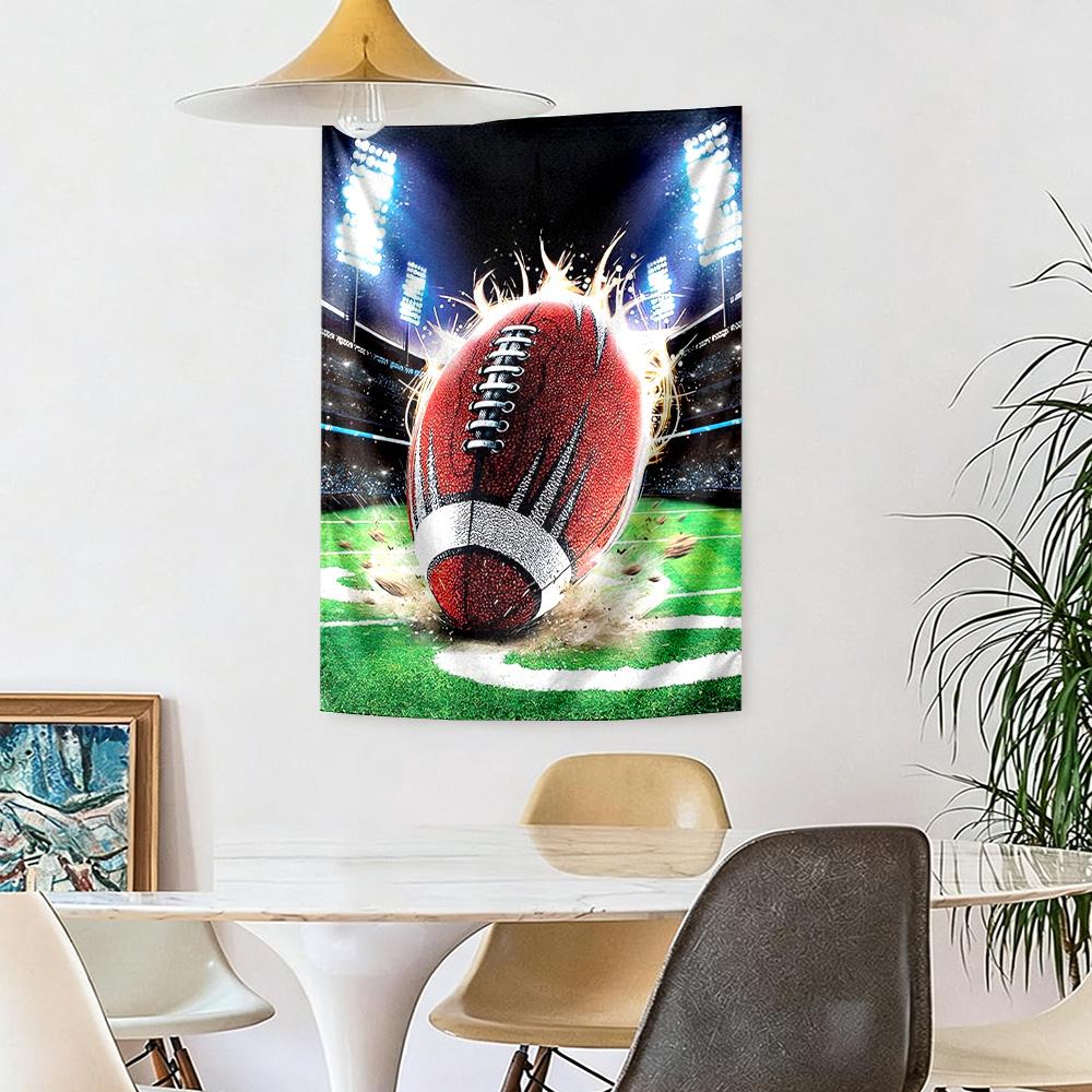 Soccer Wall Decor Tapestry Art For Pet Memorial Birthdaywedding Party Backdrop Family Gift