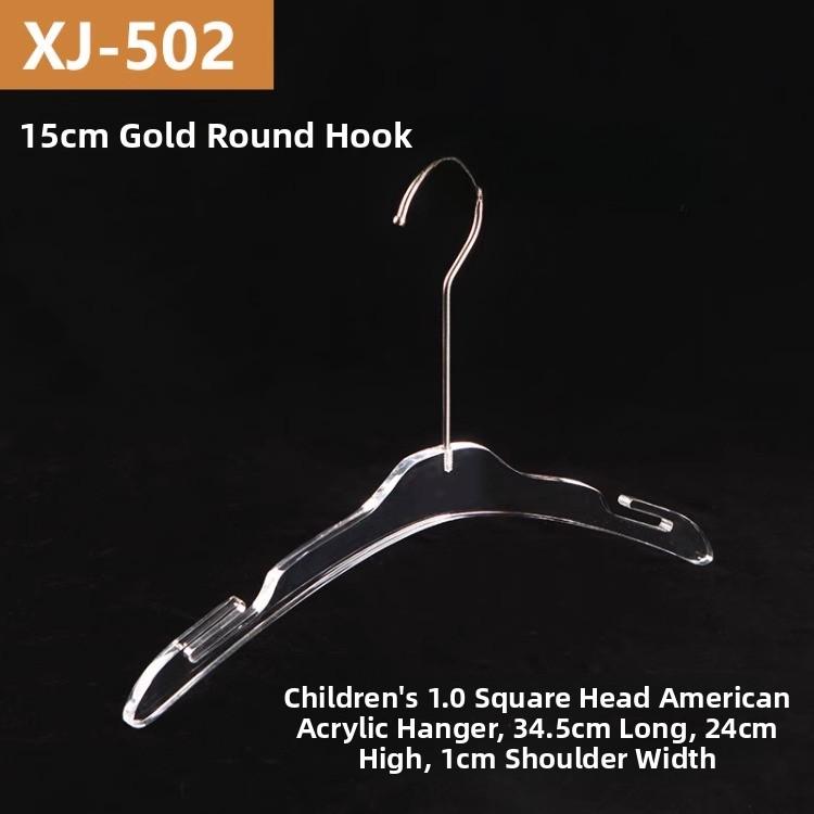 Acrylic Clothes Hanger Transparent Crystal Luxury Children's Women's Clothing Hanger Pants Clip for Clothing Store