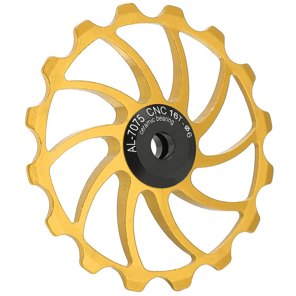 MEIJUN 16T Bicycle Rear Derailleur MTB Road Bikes Ceramic Bearing Pulley Guide Wheel PartsGold