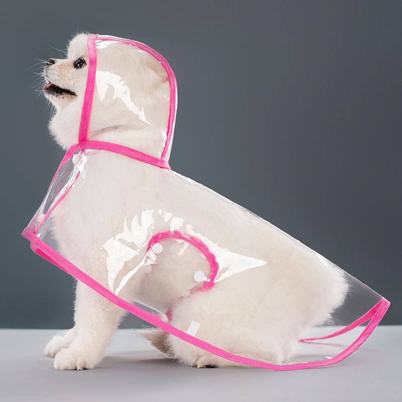 Dog Raincoat Transparent Dog Clothes Hooded Waterproof Rain Jacket for Small Medium Large Dogs Pet Outdoor Walking Pet Supplies