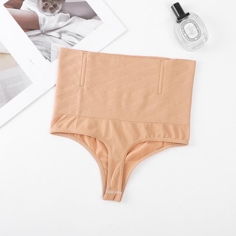 Plus Size Seamless High-Waisted Body Shaper Thong for Women – Butt Lifting & Tummy Control XXL (65-73 kg)