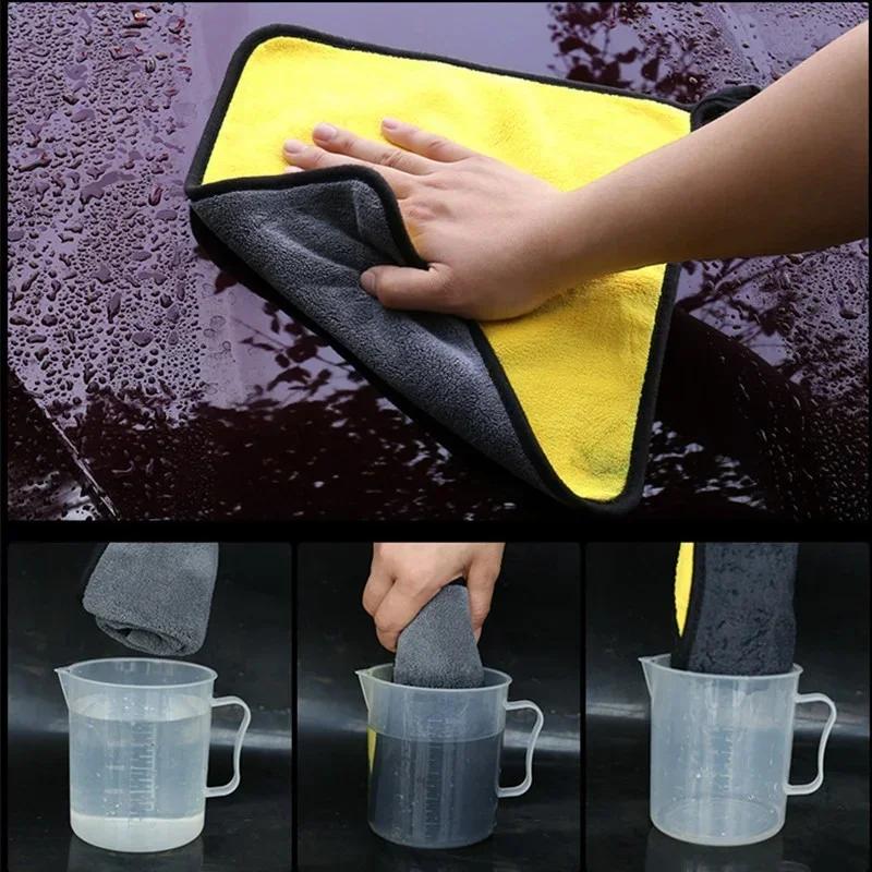3/5PCs microfiber towel car microfiber wash towel microfiber cleaning cloth car wash drying towel auto detailing 30x3 0/40/60cm