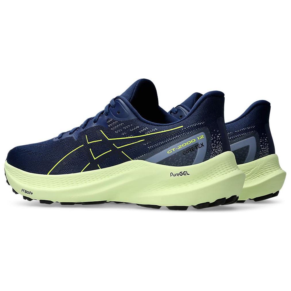 Asics GT 2000 12 GORE-TEX Blue Expanse Safety Yellow Men Sneakers 1011B687-400