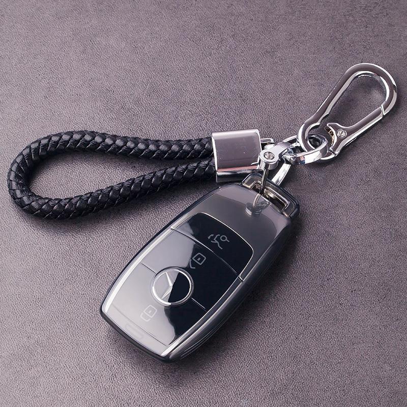 Ultra-Thin Key Case for Mercedes-Benz E300L, GLE, GLA, GLC200, A-Class, and GLB - 23 Model Compatibility, Premium Feel
