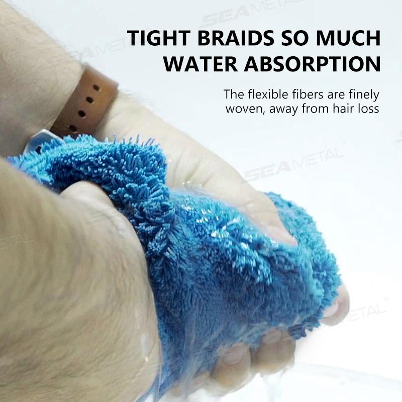 Seametal Heavy-Duty Car Towel 1200Gsm Super-Absorption Microfiber Drying Cloth Ultra-Soft Scratch-Free Car Detailing Towel