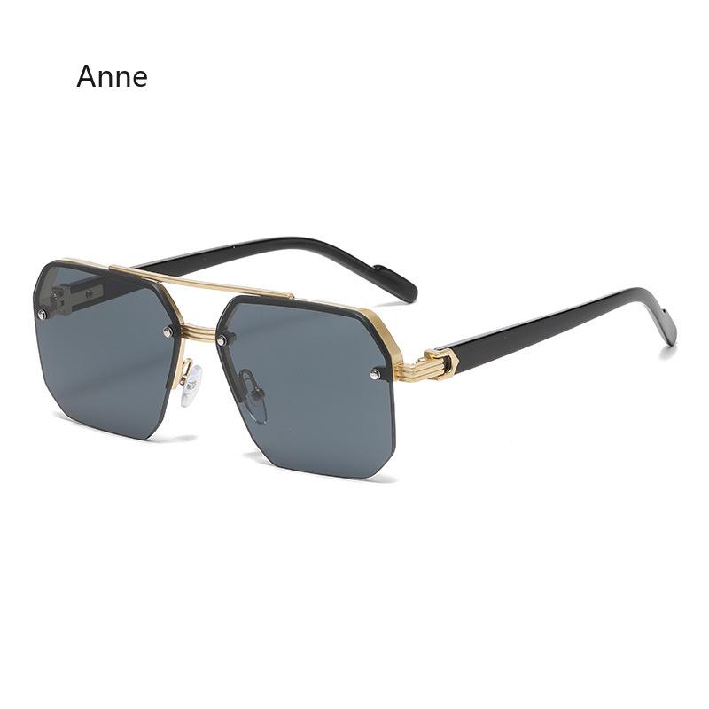 Square Sunglasses Women Trendy Semi Rimless Fashion Glasses Luxury Sunglasses for Men Vintage Lunette Soleil Femme Gafas