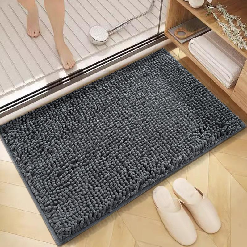 Bathroom Door Foot Mat Bathroom Anti-slip Mat Toilet Door Blanket Solid Color Bathroom Absorbent Floor Mat