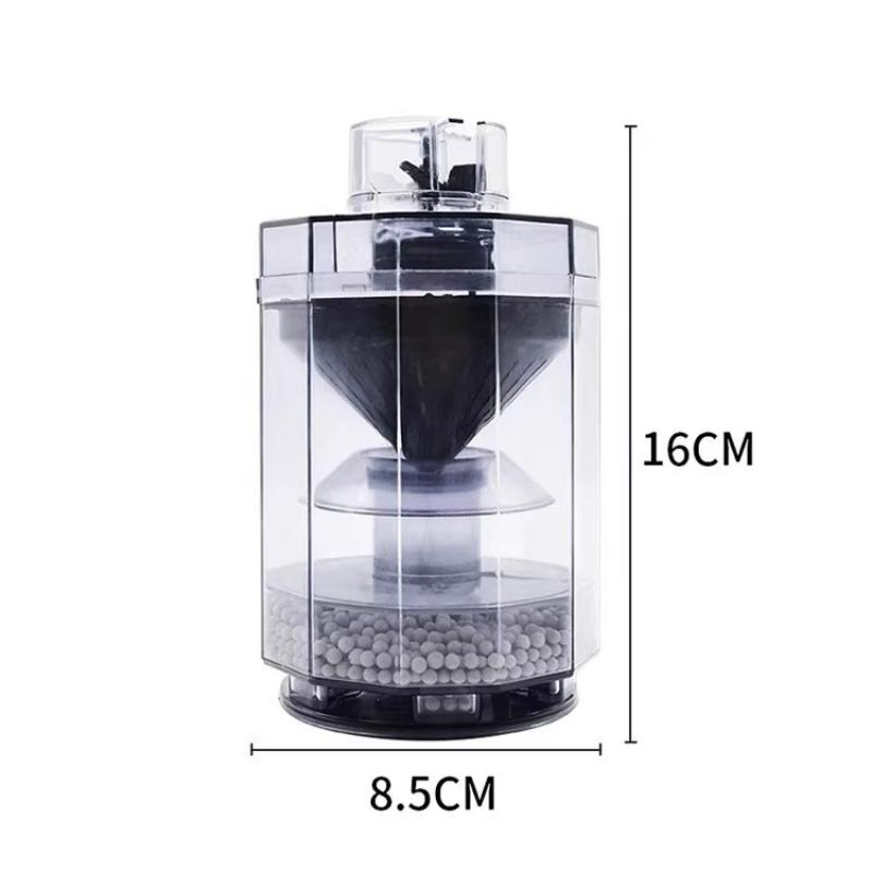 Pneumatický filter pre akvárium s trojlistými kolieskami pre vysoké sanie, čistenie kvality vody a filtráciu výkalov