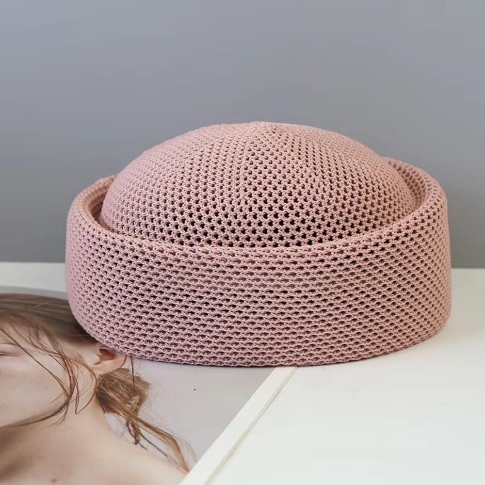 Fashion Summer Hard Berets Caps Mesh Breathable Painter Hat Outdoor Adjustable Women Sun Hat Pillbox Hat
