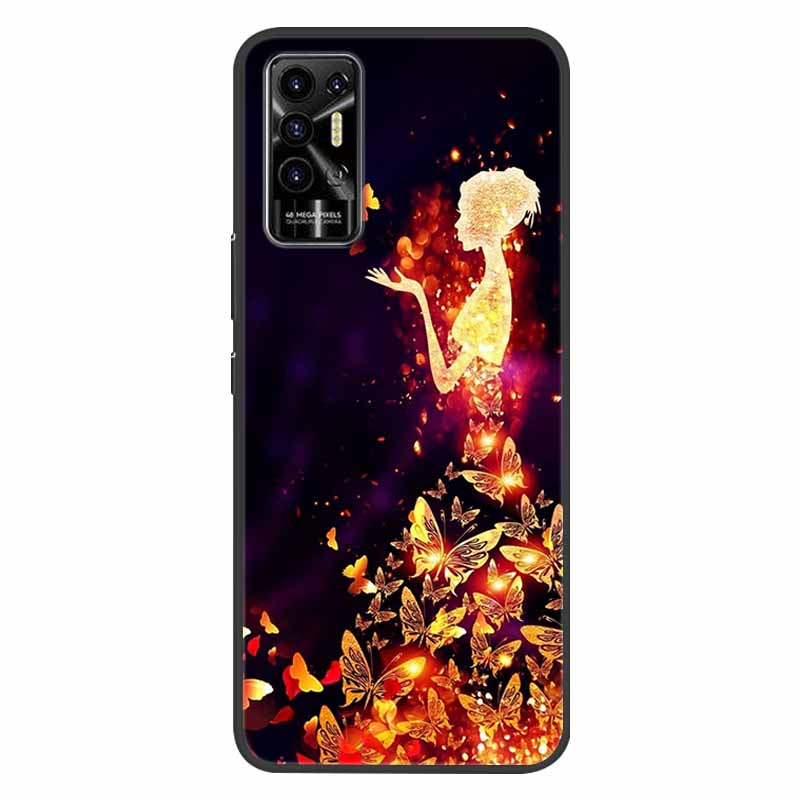 For Tecno Pova 2 Case Pova2 Shockproof Soft silicone TPU Back Cover For Tecno Pova 2 Phone Cases Pova2 2021 Case Cute Cartoon