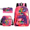 Rainbow Friends Surrounding Backpack Elementary School Student Starry Sky School Bag Three-piece Set