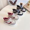 Children's Contrasting Sports Shoes Spring and Autumn 2025 Boys' Children's Leather Casual Shoes Girls' Running Shoes Versatile