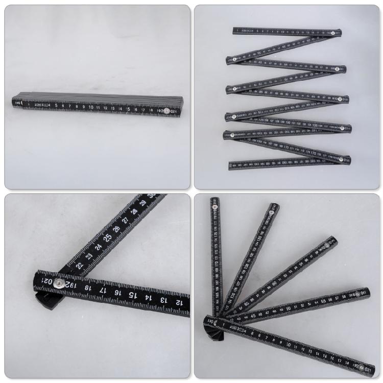 Portable 2m Folding Ruler Measurement Device With Metal Rivets Suitable For Indoor And Outdoor Measurement Needs