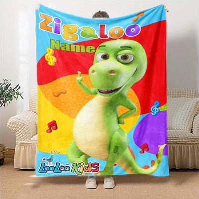 Custom Name CoComelon Theme Printed Blanket - Perfect for Couch, Bed, Travel & Outdoor Use | Machine Washable, Cozy & Durable.