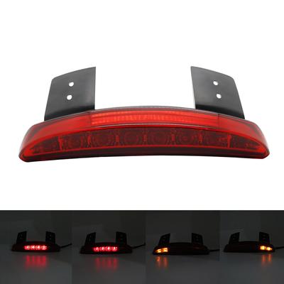 1x Motorcycle Chopped Fender Edge Tail Light Smoke Lens LED Red Stop Brake Rear Tail Light for Harley Sportster XL 883N 1200N