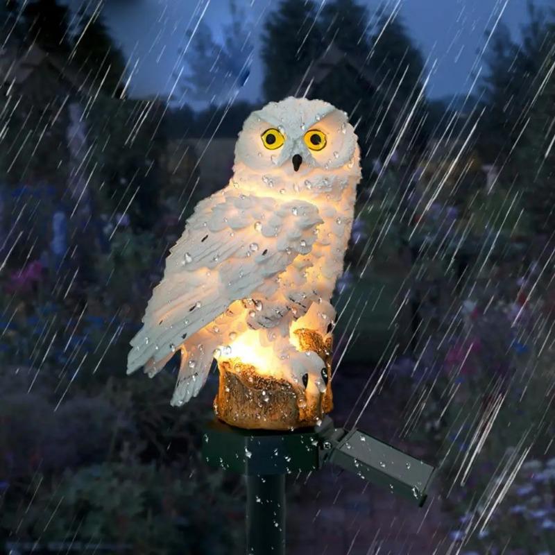 Solar Owl Garden Light Shaped Solar Light Weather Resistant Owl Solar Light for Garden Patio Decor with Automatic Patio Decor