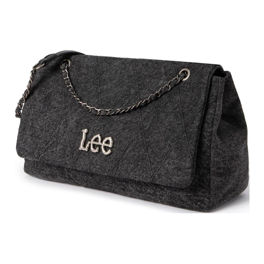 New Lee Denim Large Pocket Shoulder Bag Regular Women's Black LE240107M-801