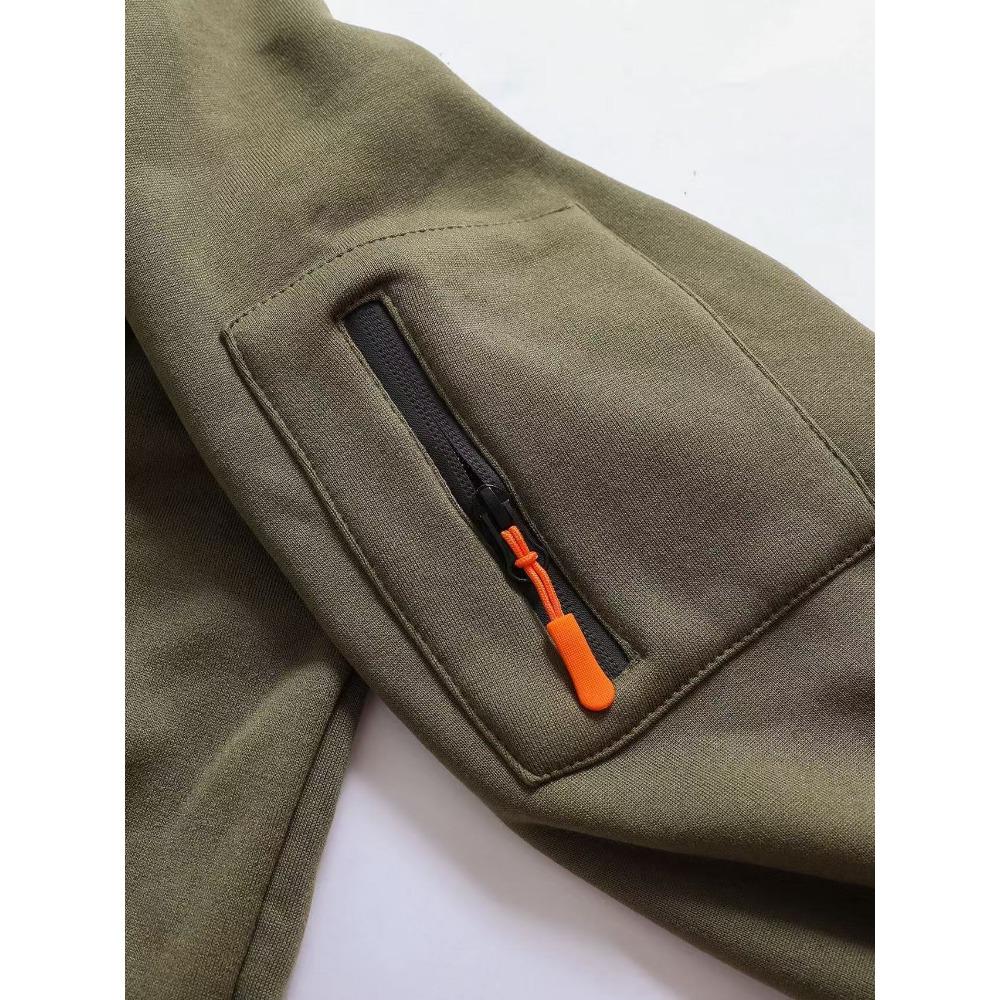 Novo Moletom Masculino Moderno com Capuz e Multibolsos